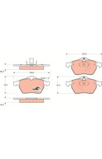 Kit pastiglie freno, Freno a disco TRW 161-GDB1271