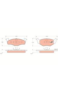 Kit pastiglie freno, Freno a disco TRW 161-GDB1274