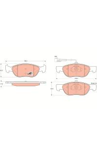 Kit pastiglie freno, Freno a disco TRW 161-GDB1290