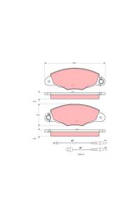 Kit pastiglie freno, Freno a disco TRW 161-GDB1336