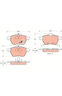 Kit pastiglie freno, Freno a disco TRW 161-GDB1342