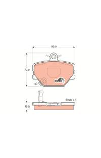 Kit pastiglie freno, Freno a disco TRW 161-GDB1365