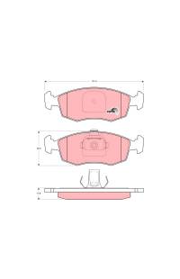 Kit pastiglie freno, Freno a disco TRW 161-GDB1383