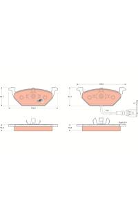 Kit pastiglie freno, Freno a disco TRW 161-GDB1386