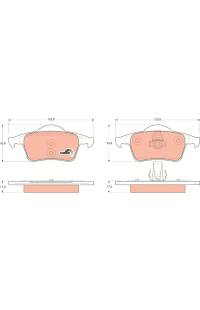 Kit pastiglie freno, Freno a disco TRW 161-GDB1389