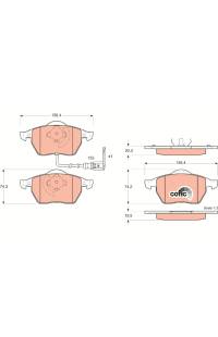 Kit pastiglie freno, Freno a disco TRW 161-GDB1403