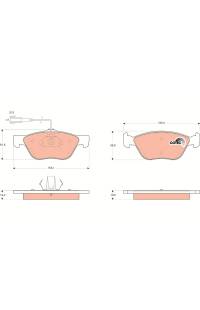 Kit pastiglie freno, Freno a disco TRW 161-GDB1445