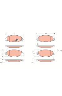 Kit pastiglie freno, Freno a disco TRW 161-GDB1461