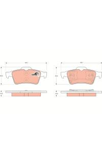 Kit pastiglie freno, Freno a disco TRW 161-GDB1469