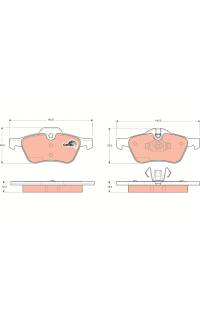 Kit pastiglie freno, Freno a disco TRW 161-GDB1476