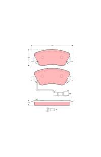 Kit pastiglie freno, Freno a disco TRW 161-GDB1489