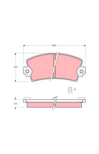 Kit pastiglie freno, Freno a disco TRW 161-GDB149