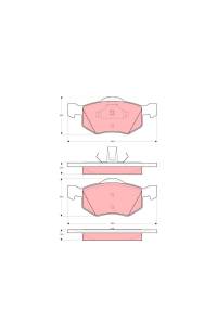 Kit pastiglie freno, Freno a disco TRW 161-GDB1497