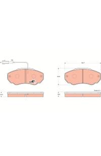 Kit pastiglie freno, Freno a disco TRW 161-GDB1517