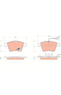 Kit pastiglie freno, Freno a disco TRW 161-GDB1555