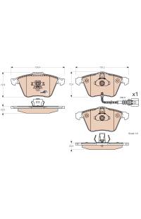 Kit pastiglie freno, Freno a disco TRW 161-GDB1616