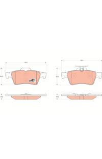 Kit pastiglie freno, Freno a disco TRW 161-GDB1621