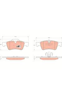 Kit pastiglie freno, Freno a disco TRW 161-GDB1643