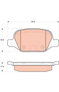 Kit pastiglie freno, Freno a disco TRW 161-GDB1646