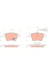 Kit pastiglie freno, Freno a disco TRW 161-GDB1651