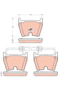 Kit pastiglie freno, Freno a disco TRW 161-GDB1688