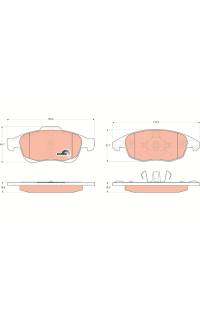 Kit pastiglie freno, Freno a disco TRW 161-GDB1690