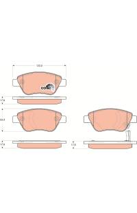 Kit pastiglie freno, Freno a disco TRW 161-GDB1700