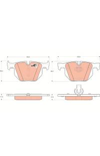 Kit pastiglie freno, Freno a disco TRW 161-GDB1727