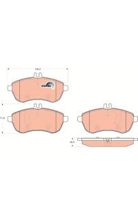 Kit pastiglie freno, Freno a disco TRW 161-GDB1736