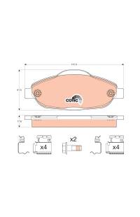 Kit pastiglie freno, Freno a disco TRW 161-GDB1761