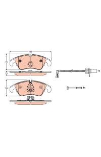 Kit pastiglie freno, Freno a disco TRW 161-GDB1768