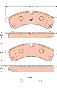 Kit pastiglie freno, Freno a disco TRW 161-GDB1780