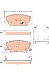 Kit pastiglie freno, Freno a disco TRW 161-GDB1782