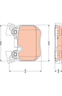 Kit pastiglie freno, Freno a disco TRW 161-GDB1795