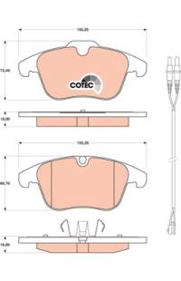 Kit pastiglie freno, Freno a disco TRW 161-GDB1818