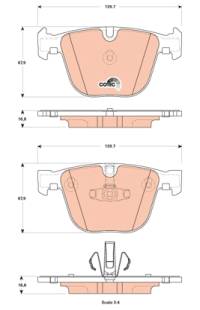 Kit pastiglie freno, Freno a disco TRW 161-GDB1857