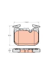 Kit pastiglie freno, Freno a disco TRW 161-GDB2031