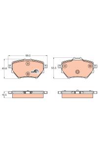 Kit pastiglie freno, Freno a disco TRW 161-GDB2036