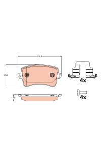 Kit pastiglie freno, Freno a disco TRW 161-GDB2107