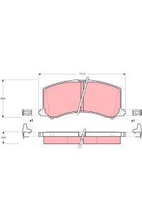 Kit pastiglie freno, Freno a disco TRW 161-GDB3091