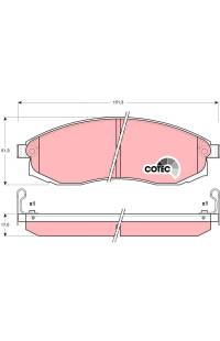 Kit pastiglie freno, Freno a disco TRW 161-GDB3124