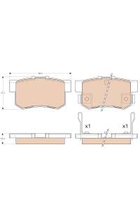 Kit pastiglie freno, Freno a disco TRW 161-GDB3175