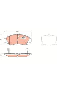 Kit pastiglie freno, Freno a disco TRW 161-GDB3212