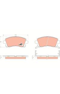 Kit pastiglie freno, Freno a disco TRW 161-GDB3217