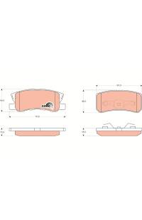 Kit pastiglie freno, Freno a disco TRW 161-GDB3247