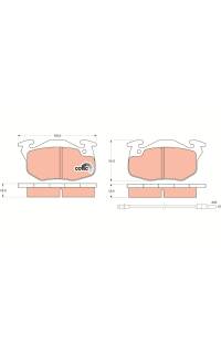 Kit pastiglie freno, Freno a disco TRW 161-GDB327