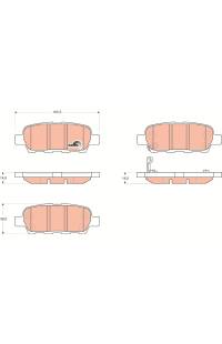 Kit pastiglie freno, Freno a disco TRW 161-GDB3294