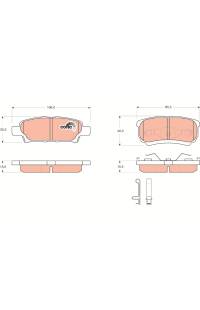 Kit pastiglie freno, Freno a disco TRW 161-GDB3341