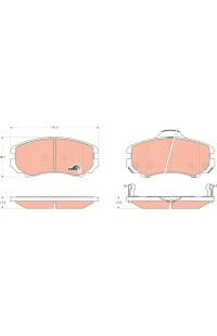 Kit pastiglie freno, Freno a disco TRW 161-GDB3352