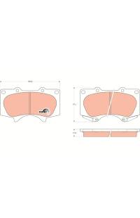 Kit pastiglie freno, Freno a disco TRW 161-GDB3364